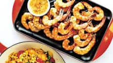 Grilled Shrimp with Summer Succotash