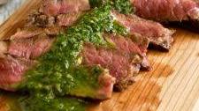 Grilled Steak with Spicy Chimichurri Sauce