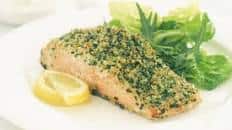 Herb-crusted salmon