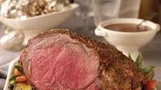 Herb-Seasoned Rib Roast with Red Wine Pan Sauce