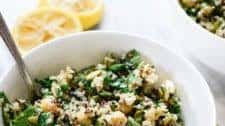 Herbed Quinoa & Chickpea Salad with Lemon-Tahini Dressing