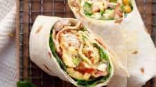 Honey Mustard Chicken Wrap with Spinach & Bacon