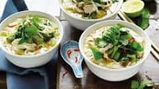 Hot and Sour Bok Choy, Chicken and Noodle Soup