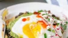 Huevos Rancheros with Avocado Salsa Verde