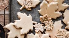 Iced Maple Leaf Sugar Cookies