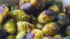 Italian Seasoned Pan Roasted Garlic Brussels Sprouts