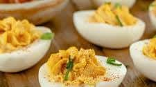 Kimchi Deviled Eggs