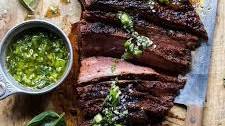 Korean Grilled Steak with Toasted Sesame Chimichurri