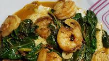 Lemony Paprika Shrimp with Grits and Wilted Spinach