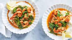 Lemony Paprika Shrimp with Grits and Wilted Spinach