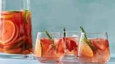 Low-Sugar Citrus, Strawberry, and Rosemary Sangria Recipe