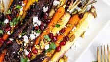 Maple Glazed Rainbow Roasted Carrots