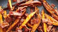 Maple-Glazed Sweet Potato Wedges With Bacon