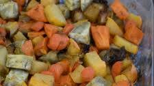 Maple Roasted Root Vegetables with Brussel Sprouts