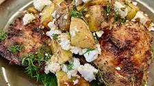 Mediterranean Lemon Roasted Chicken with Feta and Dill