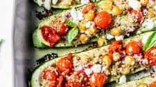 Mediterranean Stuffed Zucchini Boats with Quinoa