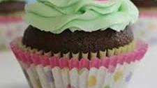 Mint Buttercream Frosting With Dark Chocolate Glaze