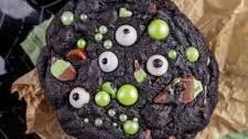 Mint Chocolate Chip Monster Halloween Cookies