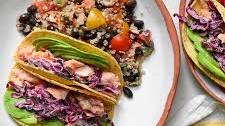 Miso Ginger Glazed Salmon Tacos With Addictive Slaw