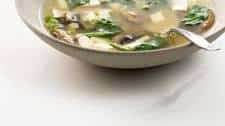 Miso Soup with Mushrooms and Spinach