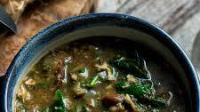 Mushroom-Spinach Soup With Cinnamon, Coriander and Cumin