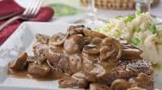 New York Strip Steak with Mushrooms