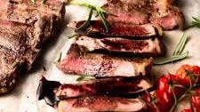 New York Strip Steak with Red Wine Balsamic Reduction