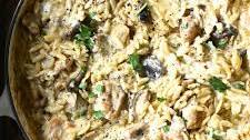 One-Pot Chicken Stroganoff with Orzo