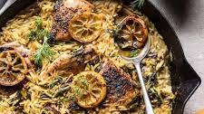 One Skillet Lemon Butter Chicken and Orzo