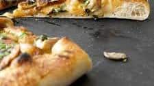 Oyster Mushroom Pizza with Spinach, Paprika, and Chives