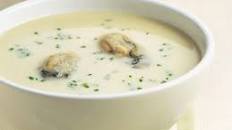 Oyster & saffron soup