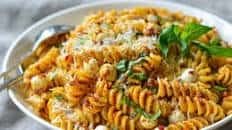 Pasta with Sun-Dried Tomatoes & Mozzarella Pearls