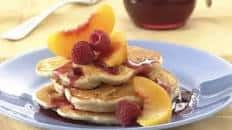 Peach Melba Pancakes