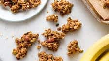 PEANUT BUTTER & BANANA GRANOLA CLUSTERS