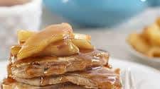 Pecan Pancakes with Maple Glazed Apples