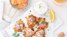 Potato Pancakes with Smoked Salmon