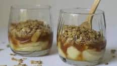 Pudding, Apple and Caramel Cups