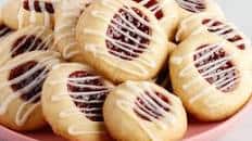 Raspberry and Almond Shortbread Thumbprints