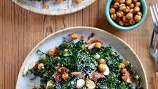 Raw Kale Salad with Warm Bacon Vinaigrette