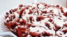 Red Velvet Funnel Cakes