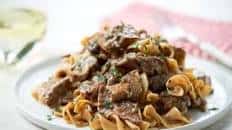 Ribeye Steak Stroganoff with mushrooms and egg noodles Thumbnail