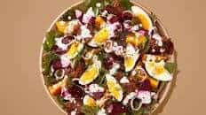 Roasted Beet And Egg Salad with Rye Croutons