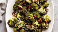 Roasted Broccoli with Bacon, Pine Nuts, and Parmesan