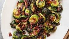 Roasted Brussels Sprouts with Bacon and Balsamic