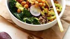 Roasted Chickpea Buddha Bowl with Avocado Dressing