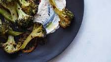 Roasted Lemon Broccoli with Tahini-Yogurt Sauce