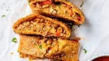 Sausage, Pepper and Onion Stromboli (Stuffed Sausage Bread)