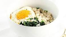 Savory Spinach and Feta Oatmeal Bowl