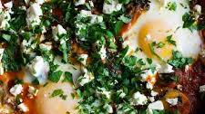 Shakshuka with Kale, Mushrooms and Feta