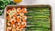 Sheet Pan Lemon Garlic Shrimp and Asparagus